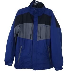 Columbia 3-in-1 Interchangeable Jacket Men Large Blue Gray Zip Up Winter Coat